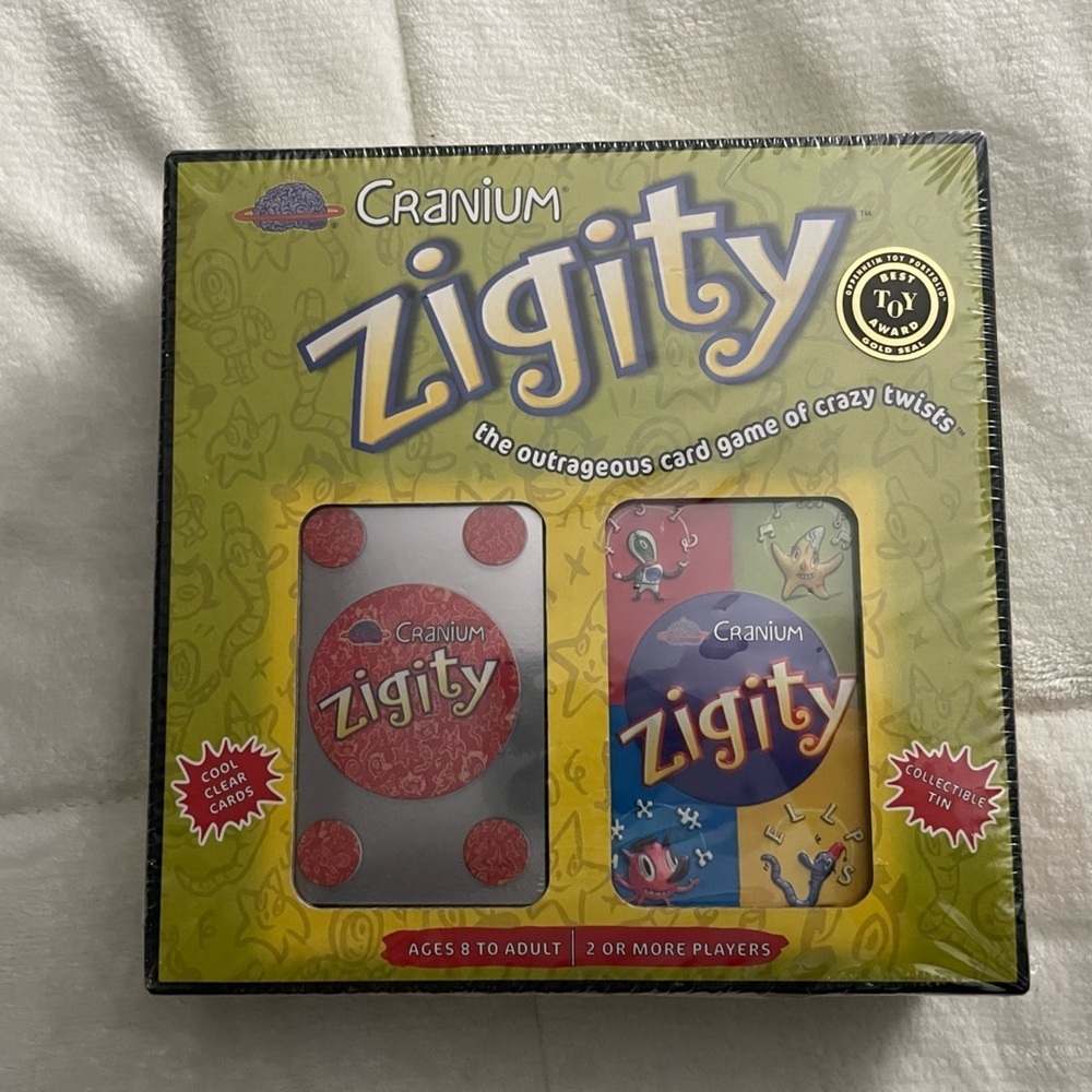 Cranium Zigity Card Game with Collectable Tin Brand New